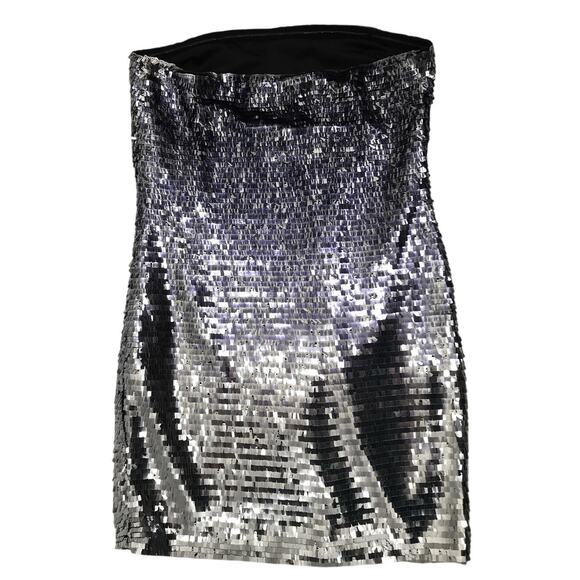 Lexie by Mon Cherie Sequins Strapless Mini Dress Girls 12 Purple Silver - Picture 6 of 7